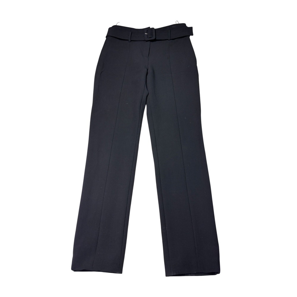 Theory Black Virgin Wool Belt Cigarette Camogie Trousers Pants Womens 8 30X30